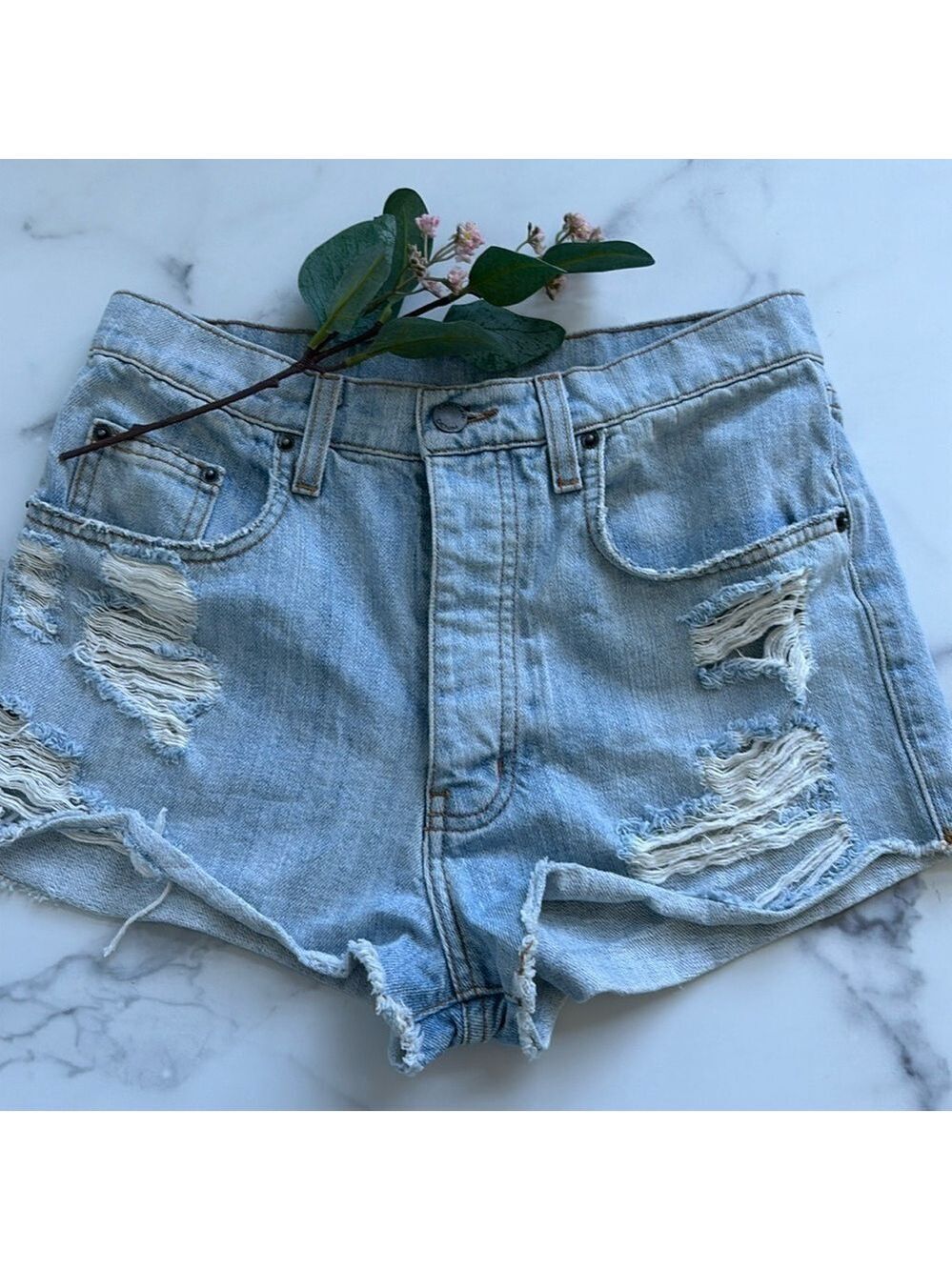 Carmar Jean Shorts Distressed Size 27